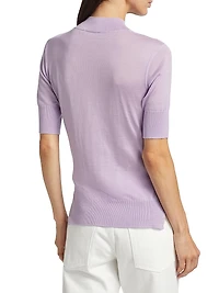 Wool & Cashmere-Blend Rib-Knit Trim Sweater