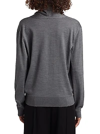 High Neck Wool Cardigan