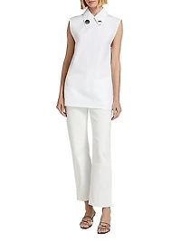 Sleeveless Collared Top