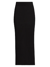 Viscose Rib-Knit Maxi Skirt