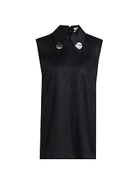 Sleeveless Collared Top