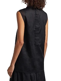 Sleeveless Collared Top