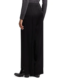 Satin Straight-Leg Pants