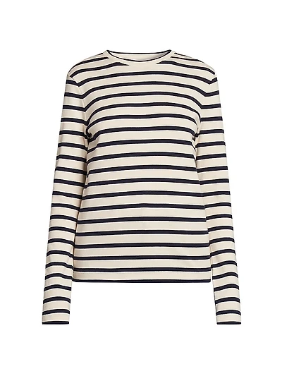 Striped Cotton Long-Sleeve T-Shirt