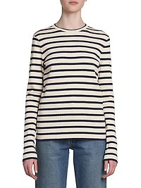 Striped Cotton Long-Sleeve T-Shirt