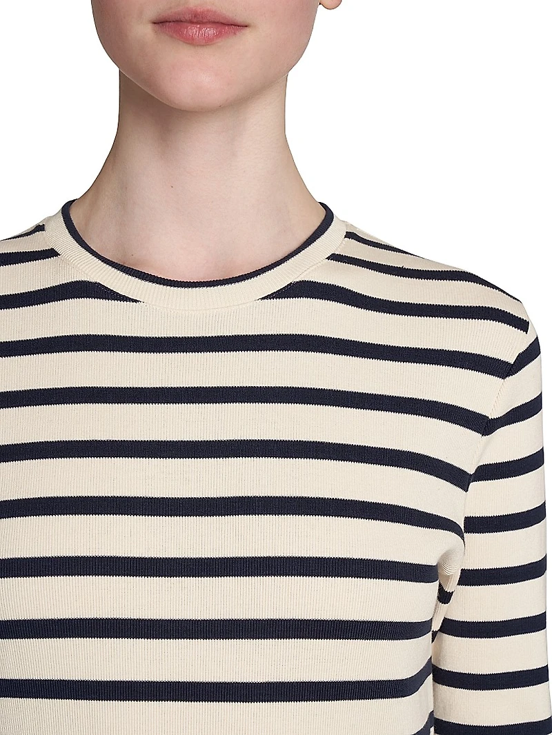 Striped Cotton Long-Sleeve T-Shirt