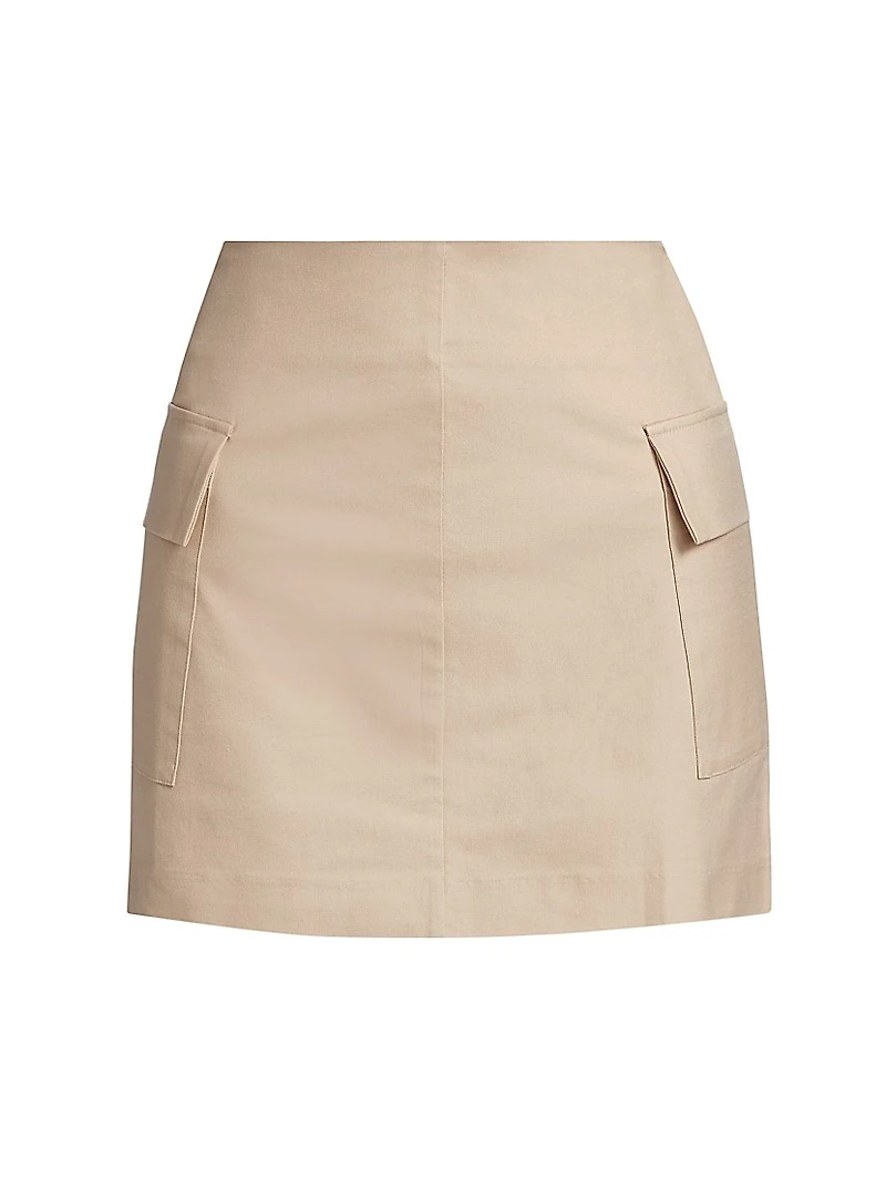 Cotton-Blend Twill Miniskirt