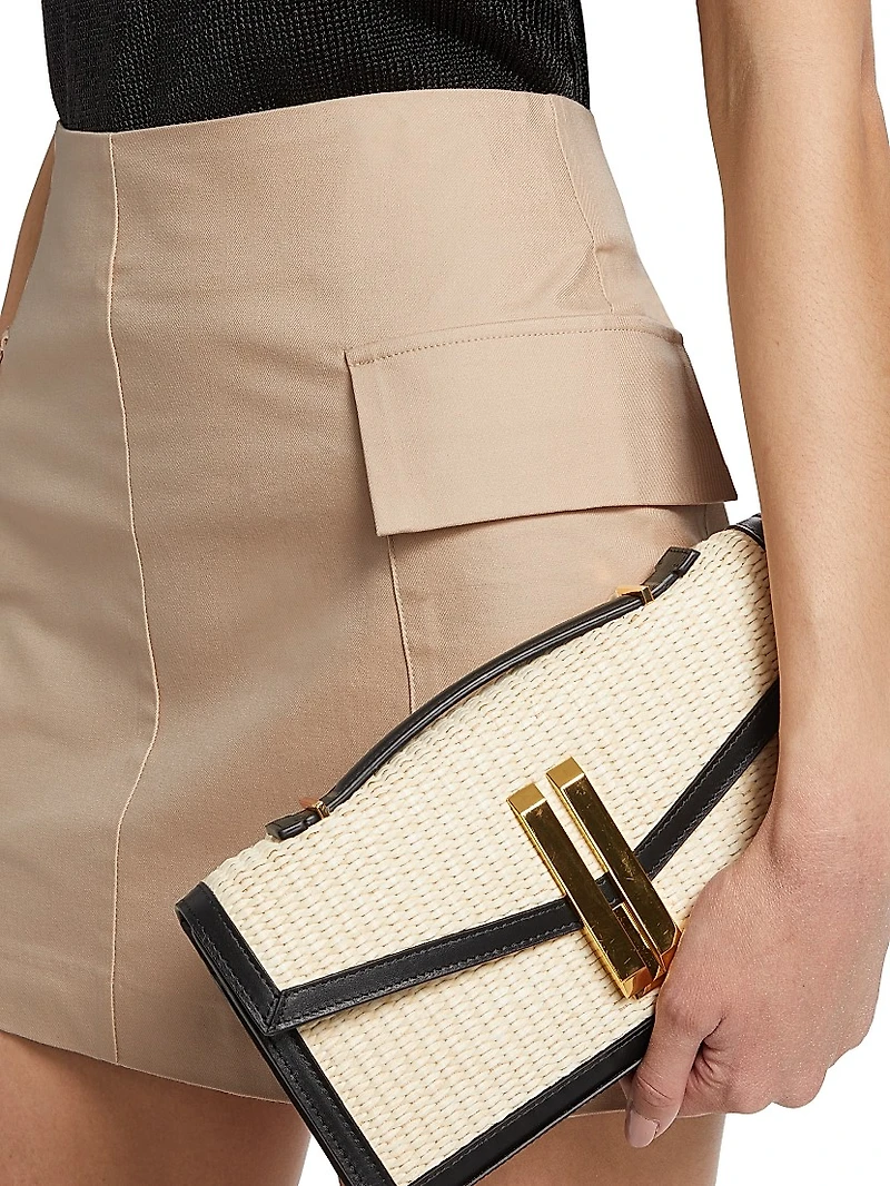 Cotton-Blend Twill Miniskirt