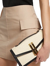 Cotton-Blend Twill Miniskirt