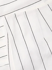 Pinstripe Cotton & Linen-Blend Shorts