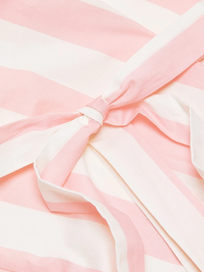 Cabana Stripe Tie-Strap Minidress