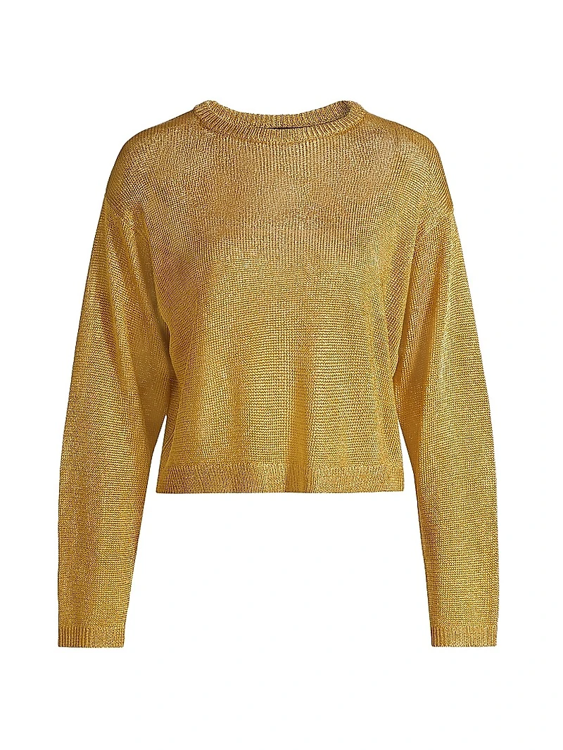 Metallic Crewneck Sweater
