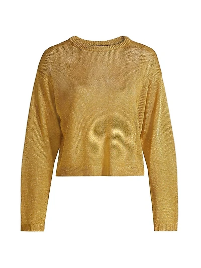 Metallic Crewneck Sweater