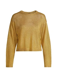 Metallic Crewneck Sweater