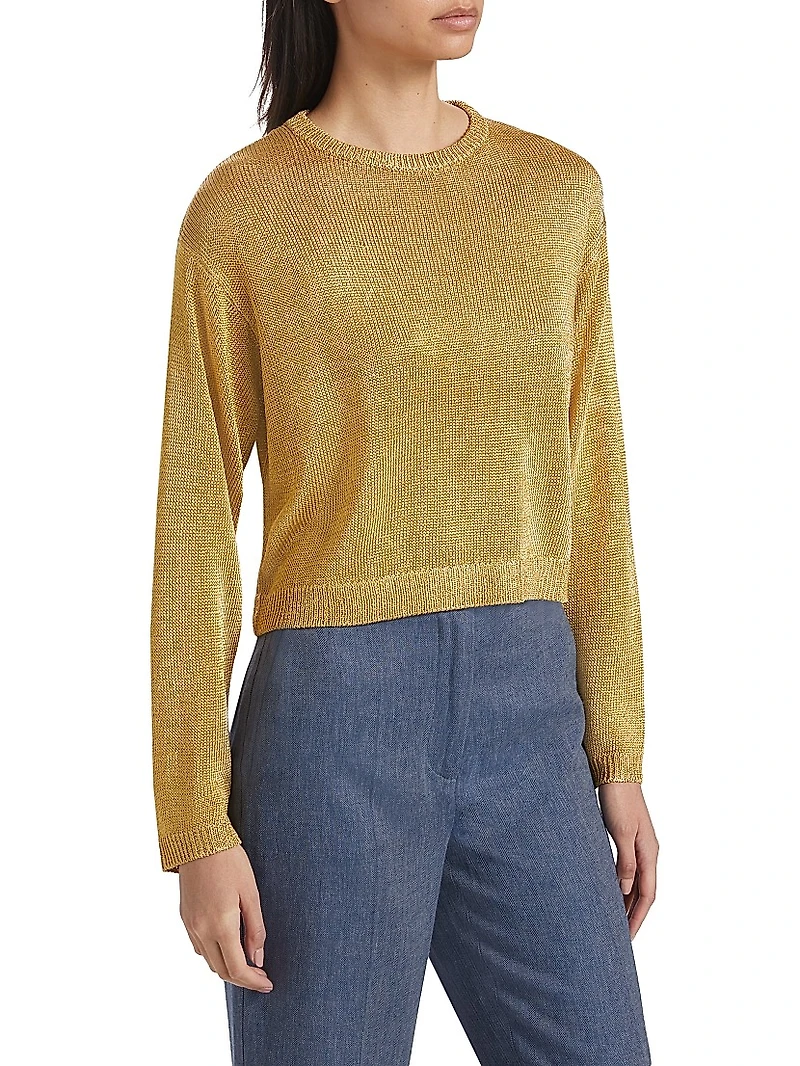 Metallic Crewneck Sweater