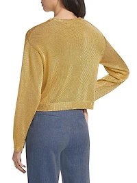 Metallic Crewneck Sweater