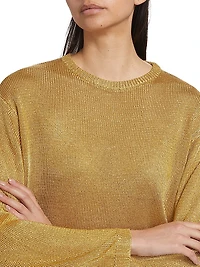 Metallic Crewneck Sweater
