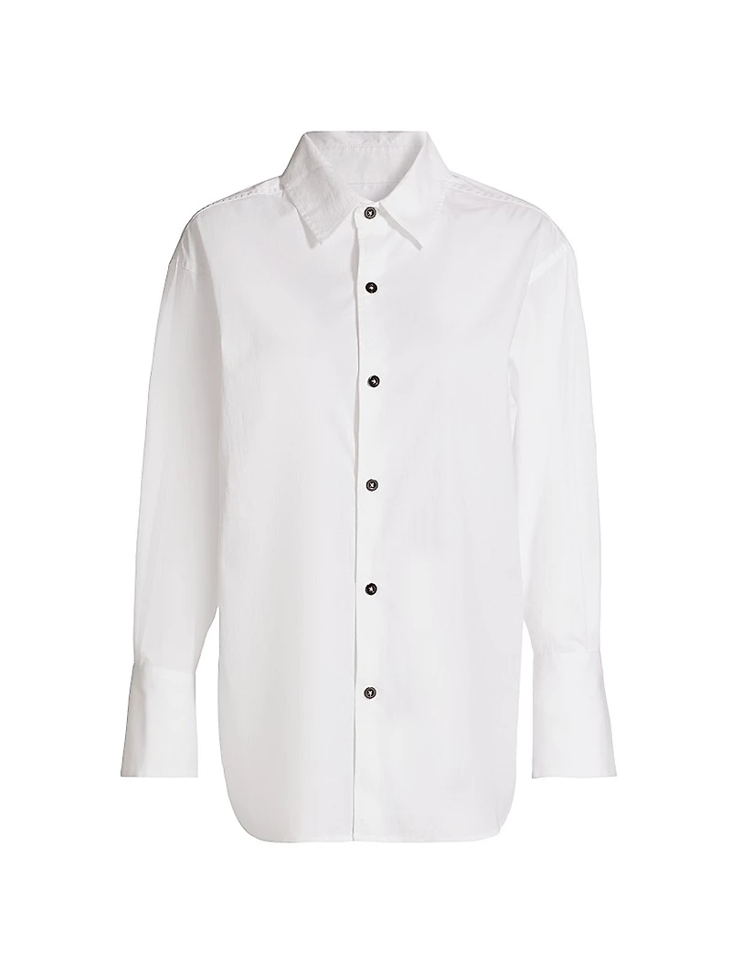Longline Cotton-Blend Shirt