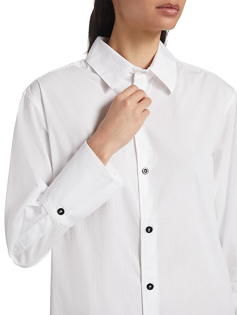 Longline Cotton-Blend Shirt