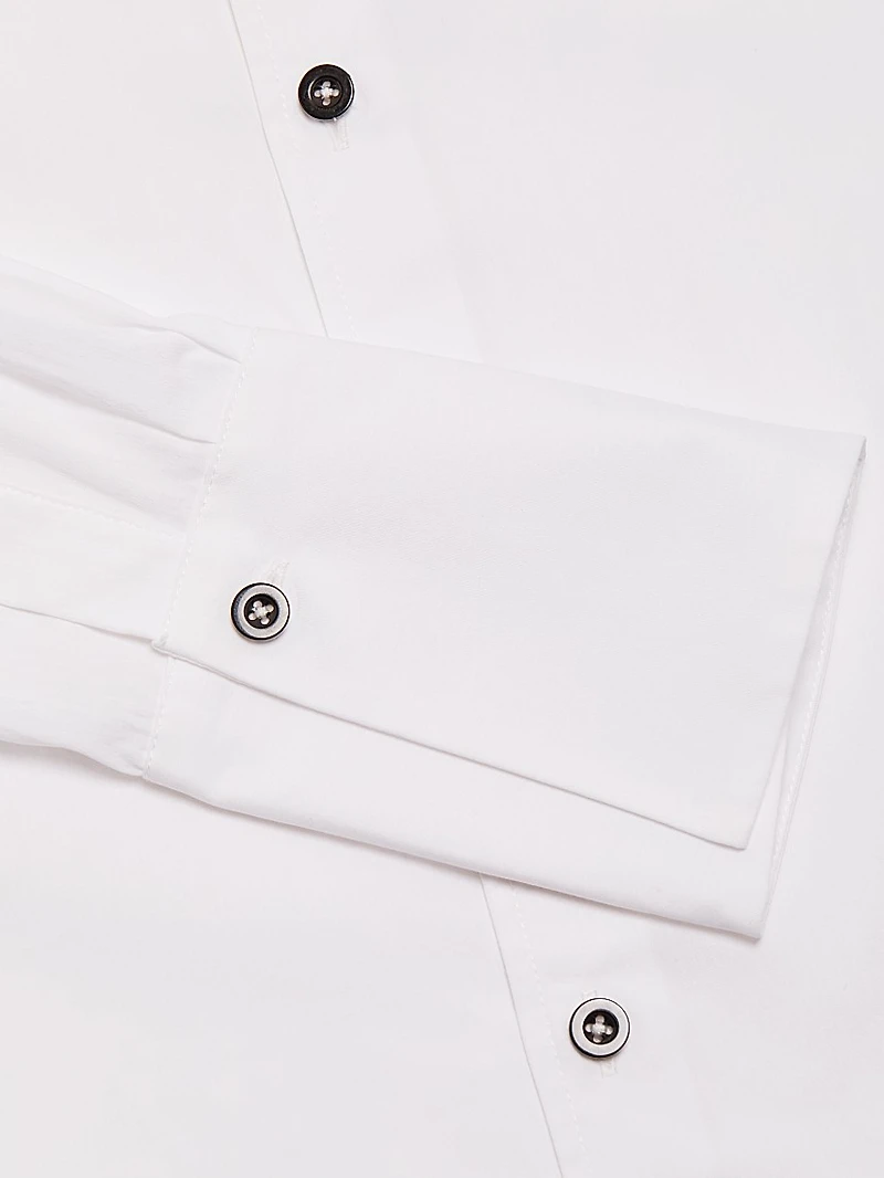 Longline Cotton-Blend Shirt