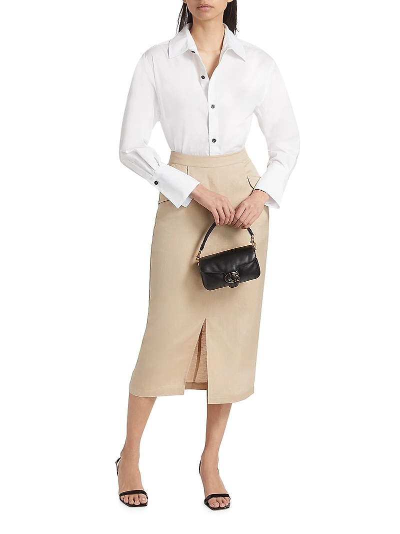 Longline Cotton-Blend Shirt