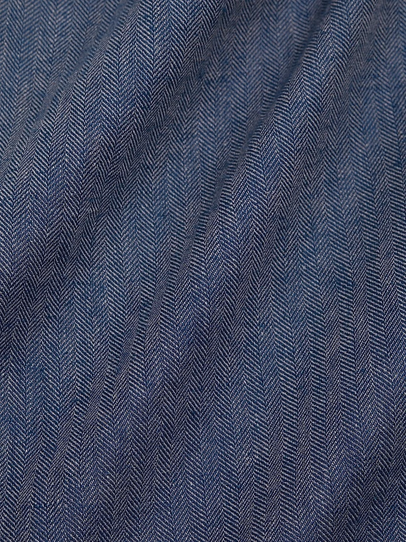 Strapless Linen-Blend Minidress