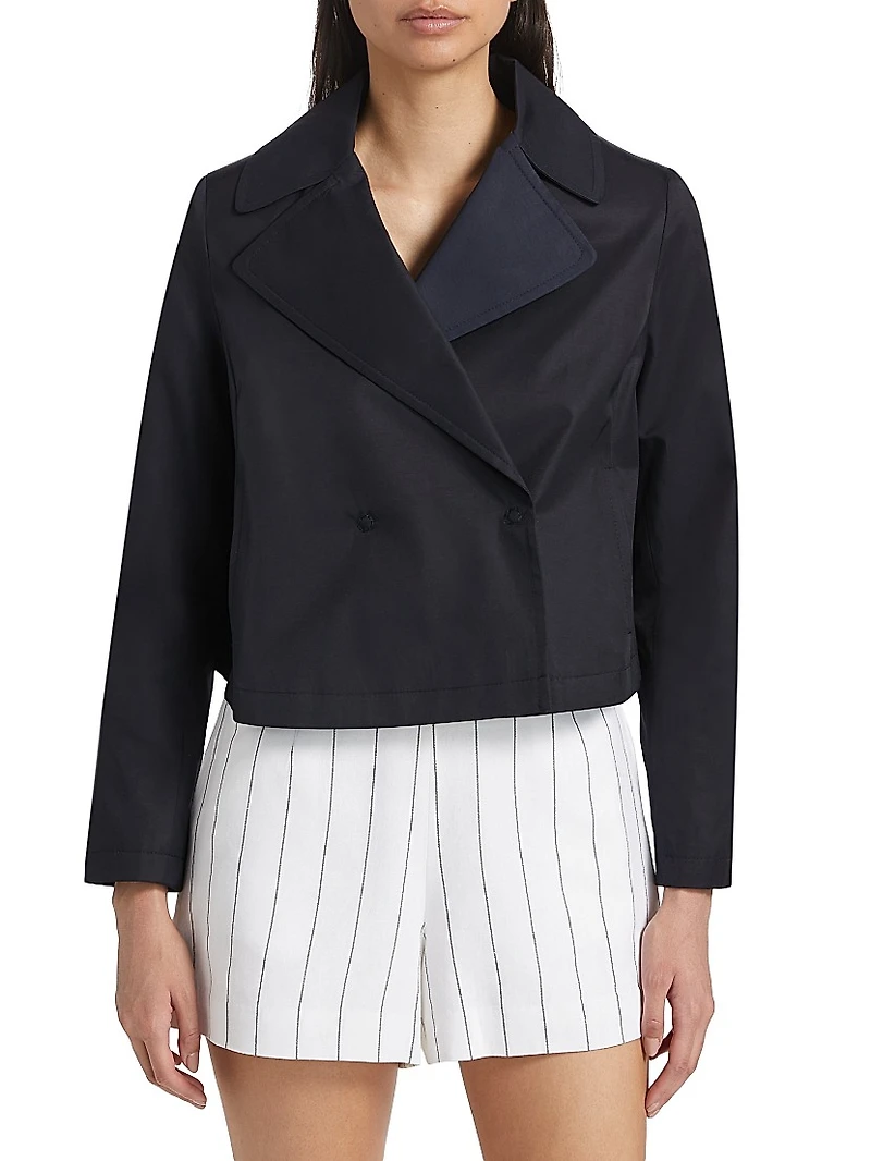 Cotton-Blend Cropped Jacket
