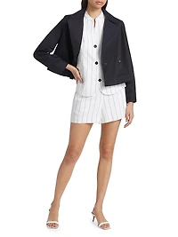 Cotton-Blend Cropped Jacket