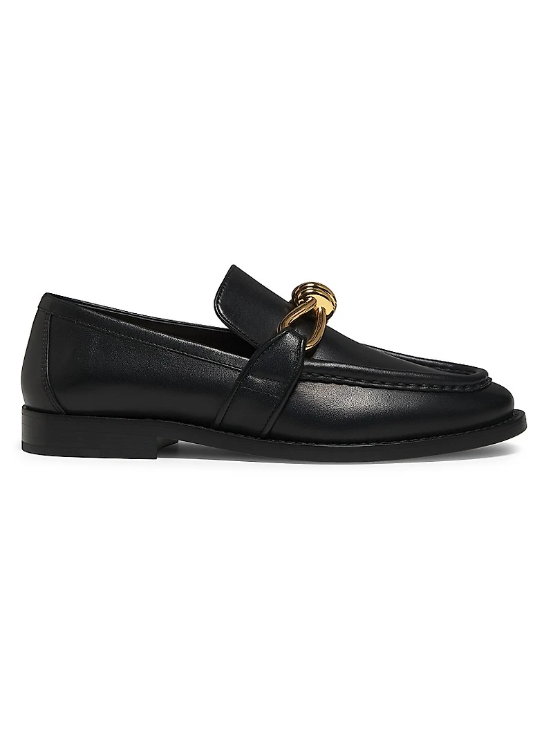 Astair Knot Leather Loafers