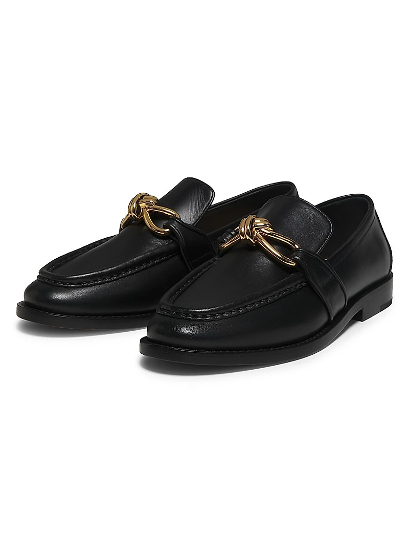 Astair Knot Leather Loafers