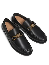 Astair Knot Leather Loafers