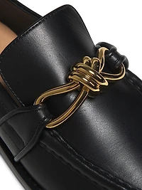 Astair Knot Leather Loafers