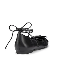 Arissa Leather Lace-Up Flats