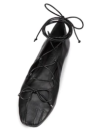 Arissa Leather Lace-Up Flats