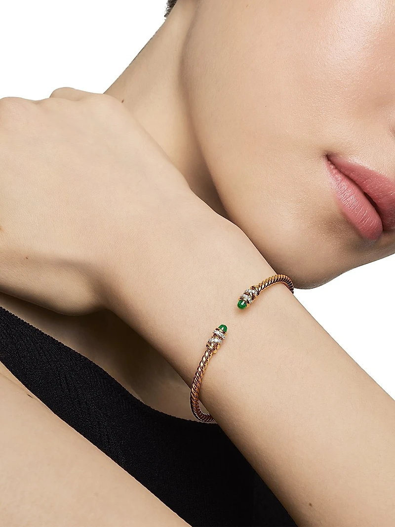 Petite Helena Cablespira Bracelet 18K Yellow Gold