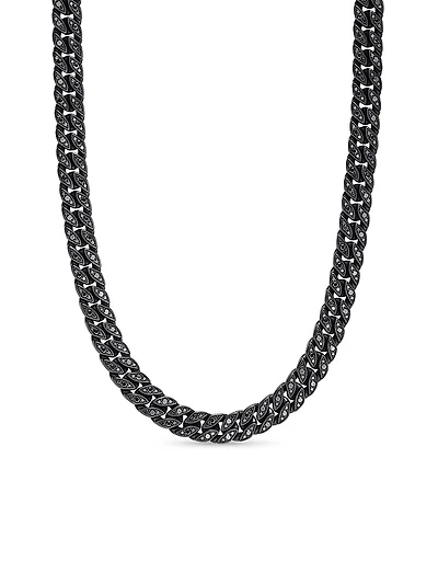 Curb Chain Necklace Titanium