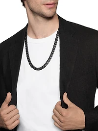 Curb Chain Necklace Titanium