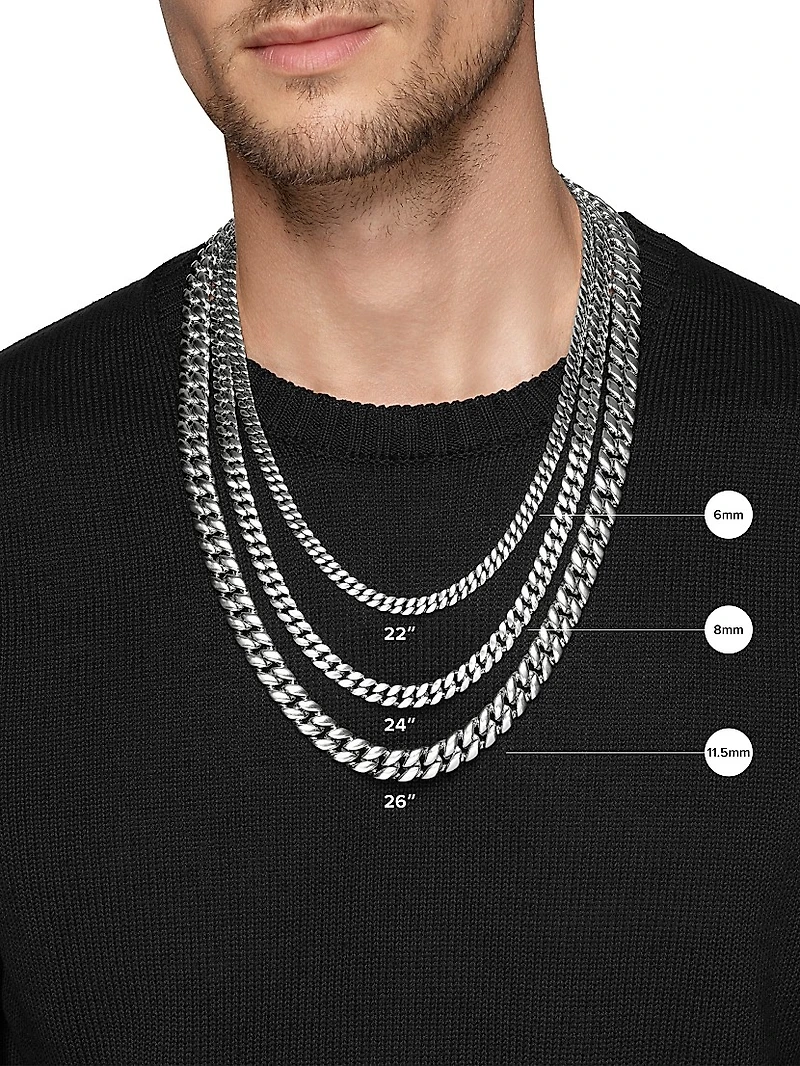 Curb Chain Necklace Titanium