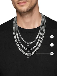 Curb Chain Necklace Titanium
