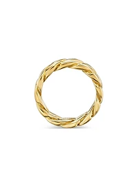 Curb Chain Band Ring 18K Yellow Gold