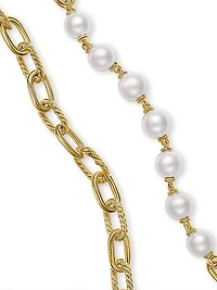 DY Madison Pearl Toggle Chain Necklace in 18K Yellow Gold, 11MM