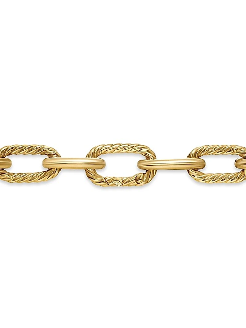 DY Madison Pearl Toggle Chain Necklace in 18K Yellow Gold, 11MM