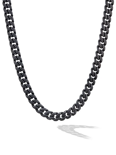 Curb Chain Necklace Titanium, 8MM