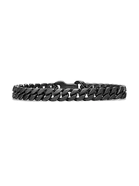 Curb Chain Bracelet Black Titanium, 8MM