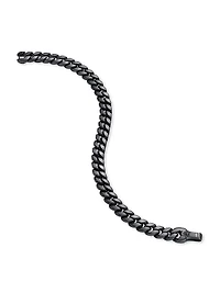 Curb Chain Bracelet Black Titanium, 8MM