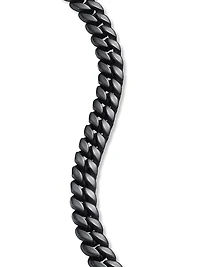 Curb Chain Bracelet Black Titanium, 8MM