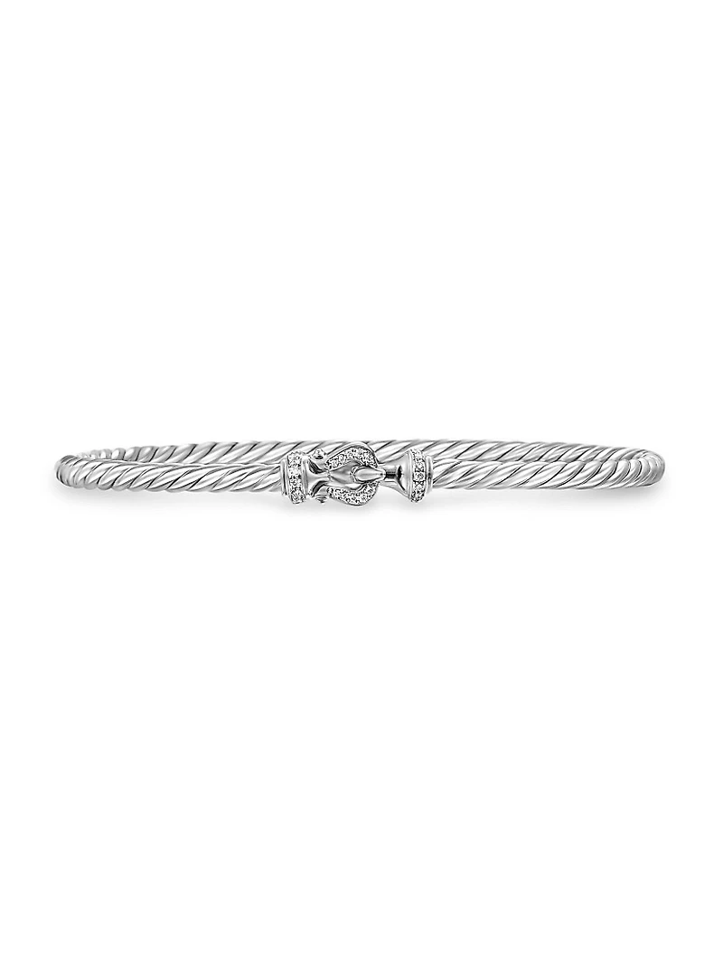 Buckle Classic Cable Bracelet Sterling Silver