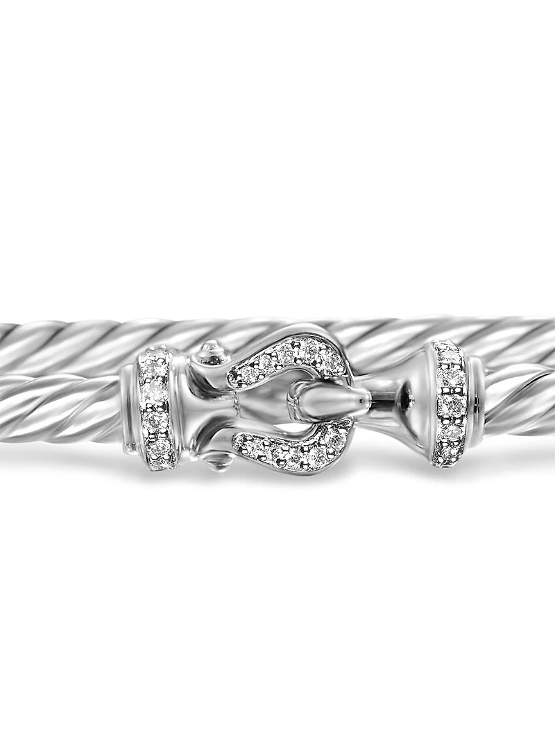 Buckle Classic Cable Bracelet Sterling Silver