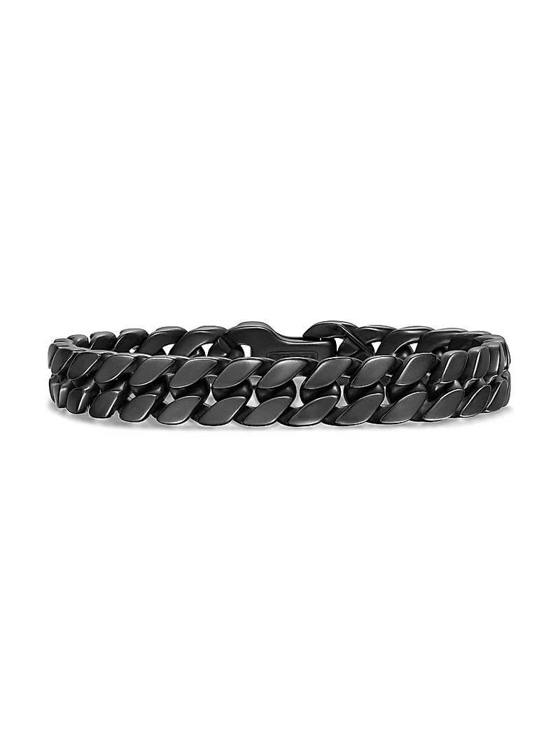 Curb Chain Bracelet Black Titanium