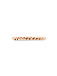 DY Cable Band Ring 18K Rose Gold, 2mm